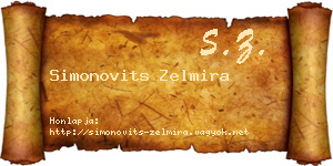 Simonovits Zelmira névjegykártya